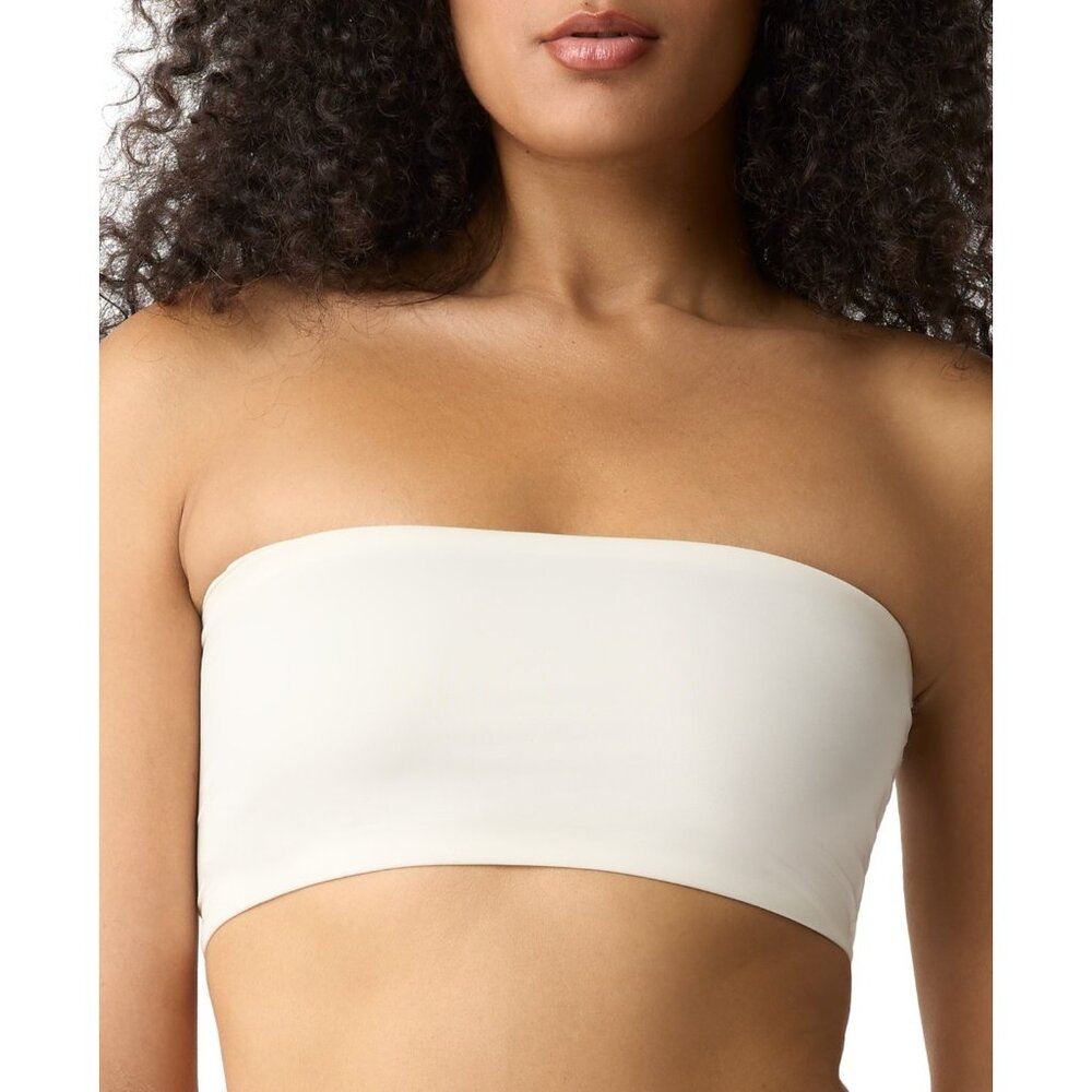 GapBody Super Stretch Unlined Bandeau Bralette, GPW01354 Ivory Size M MSRP $35